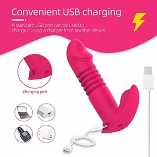 Thrusting Anal Vibrator with Heating Remote Controll, Wearable Dildo, Clitoral G-spot Vibrator, Prostate Massager, Vaginal Stimu Thrusting Anal Vibrator with Heating Remote Controll, Wearable Dildo, Clitoral G-spot Vibrator, Prostate Massager, Vaginal Stimu