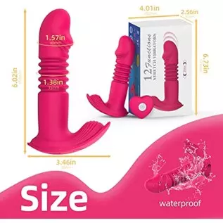 Thrusting Anal Vibrator with Heating Remote Controll, Wearable Dildo, Clitoral G-spot Vibrator, Prostate Massager, Vaginal Stimu Thrusting Anal Vibrator with Heating Remote Controll, Wearable Dildo, Clitoral G-spot Vibrator, Prostate Massager, Vaginal Stimu