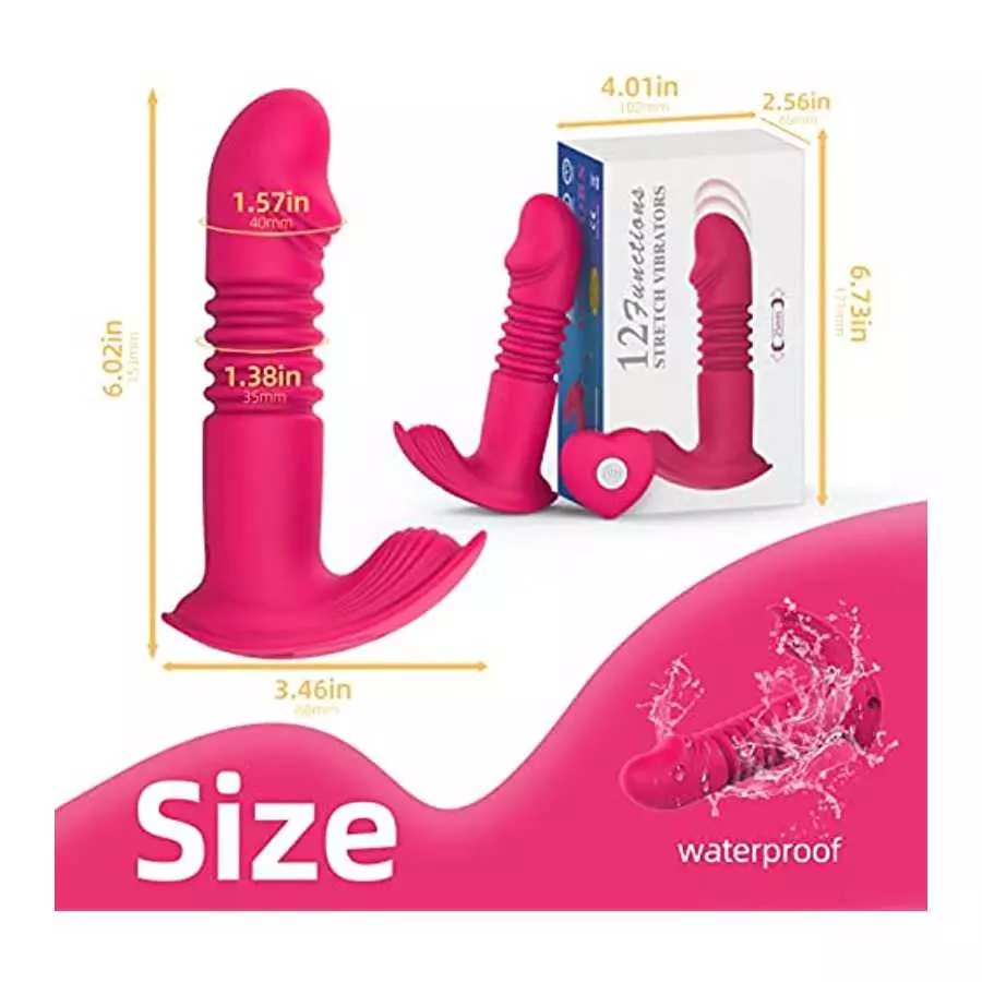 Thrusting Anal Vibrator with Heating Remote Controll, Wearable Dildo, Clitoral G-spot Vibrator, Prostate Massager, Vaginal Stimu