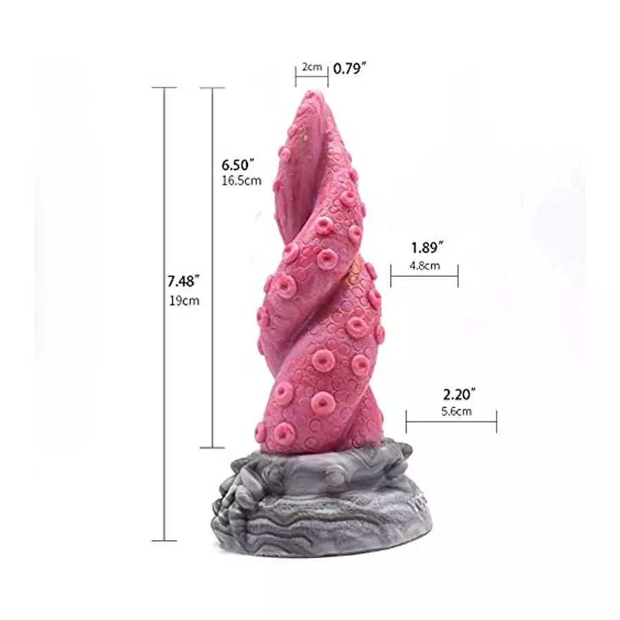Monster Vibrating Dildo, 7.48Inch Realistic Animal Tentacle Dildos Vibrator Electric Anal Vibration Sex Toys with Suction Cup