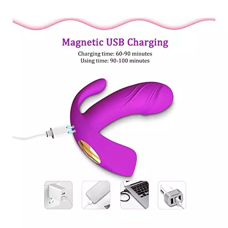 Remote Control Vibrator Couples Sex Toys for Women, Wearable Panty G Spot Clitoral Vibrator with 12 Vibrating Thrusting Modes Pl