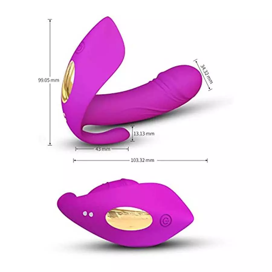 Remote Control Vibrator Couples Sex Toys for Women, Wearable Panty G Spot Clitoral Vibrator with 12 Vibrating Thrusting Modes Pl