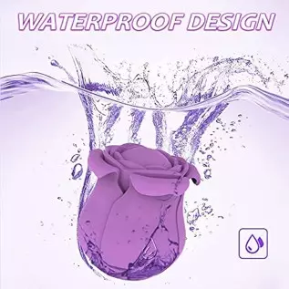 Pulsating Rose Sex Stimulator for Women,10 Modes Clitoralis Vibrator with 4 Vibrating Petals for Woman Self Pleasuring,Purple Wa