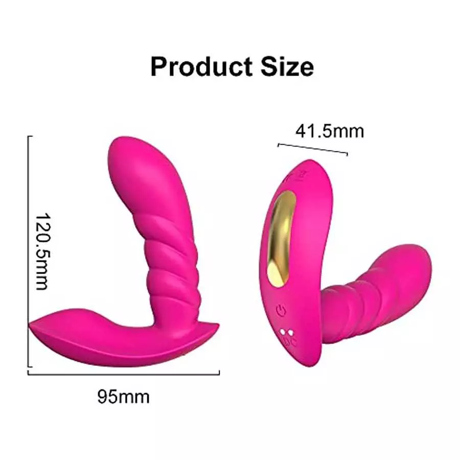 LUSH 3 ROSE Wearable Panty Vibrator with App Remote Control Vibrating Panties for G-Spot, 2 in 1 Dildo & Clitoral Anus Stimulato