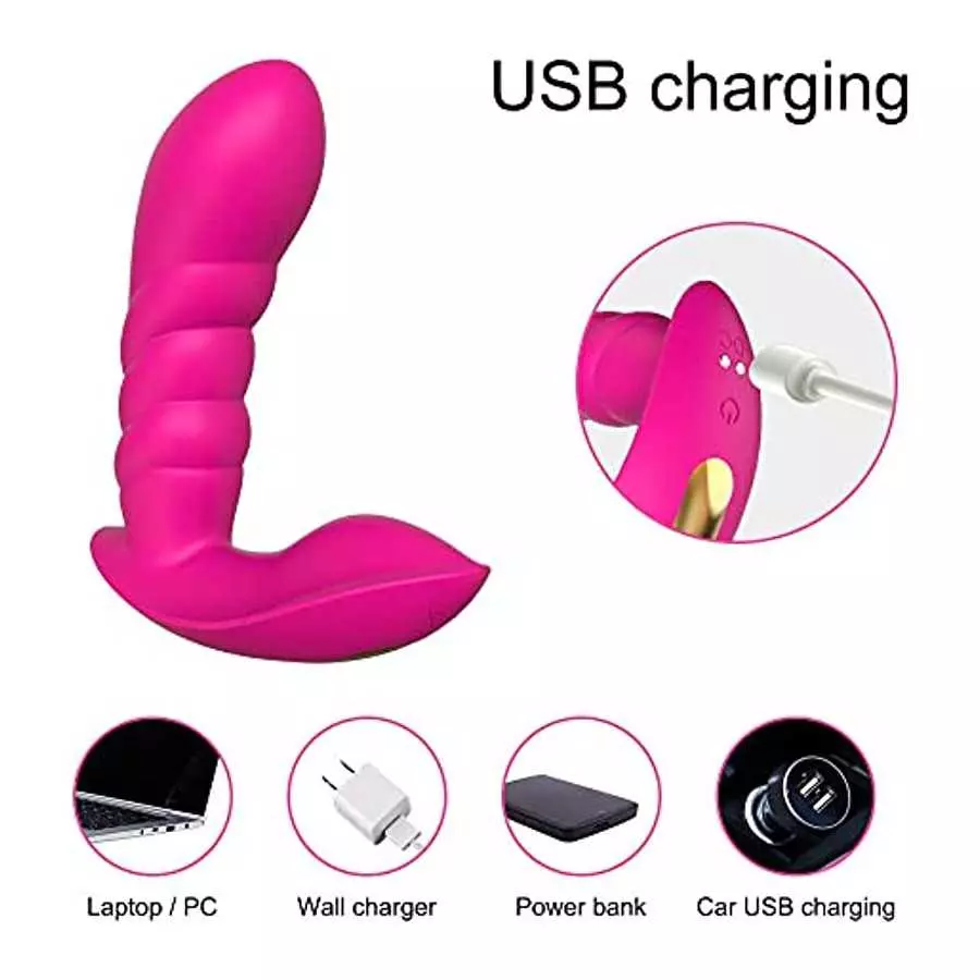 LUSH 3 ROSE Wearable Panty Vibrator with App Remote Control Vibrating Panties for G-Spot, 2 in 1 Dildo & Clitoral Anus Stimulato