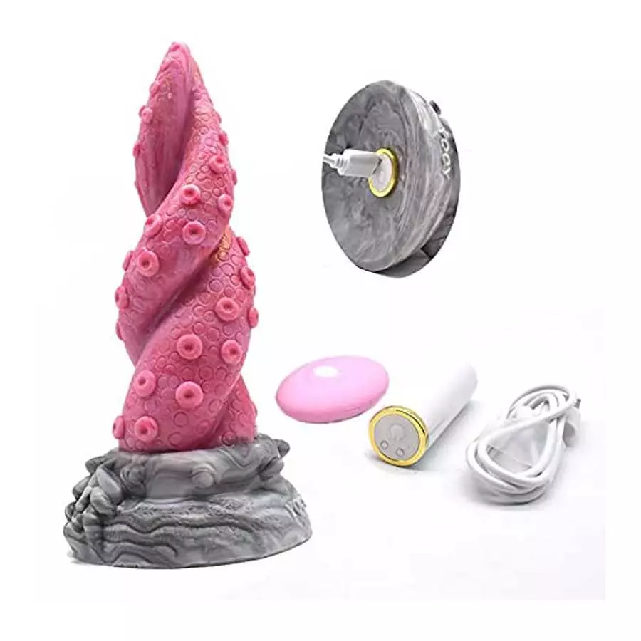 Monster Vibrating Dildo, 7.48Inch Realistic Animal Tentacle Dildos Vibrator Electric Anal Vibration Sex Toys with Suction Cup