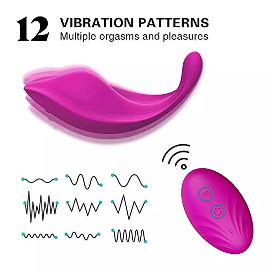 Wearable Panty Vibrator with Remote Control, Wireless Panties Vibrating Eggs- 12 Vibration Patterns, Quiet Vibratant Underwear, 