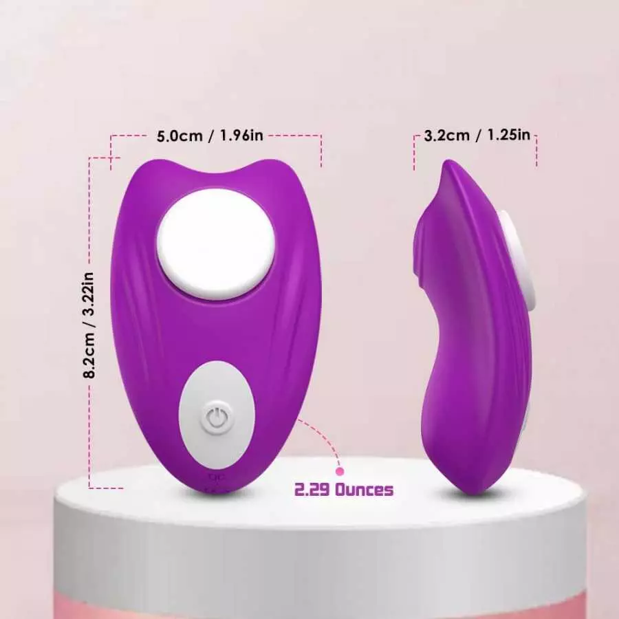 Wearable Female Butterfly Vibrator to Stimulate Female Clitoris with Magnetic Clip Panty Massager Nine Vibration Modes with Remo