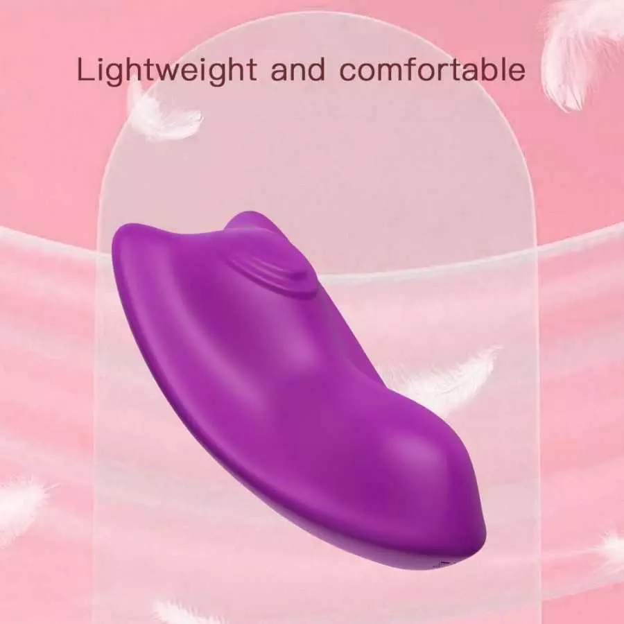 Wearable Female Butterfly Vibrator to Stimulate Female Clitoris with Magnetic Clip Panty Massager Nine Vibration Modes with Remo