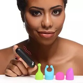BANG! Bullet Vibrator Sex Toy for Women with 7 Vibrating Patterns and 4 Attachments. Adult Toys for Women and Couples Vibrator S