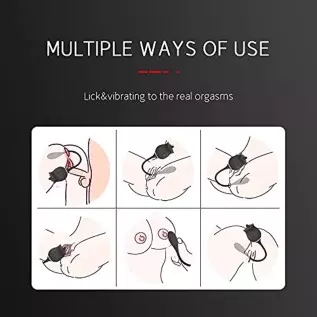 G Spot Rose Vibrator, Rose Toy Vibrator for Women, Tongue Licking Vibrator with Vibrating Egg, Dildo Stimulator Vaginal and Anal