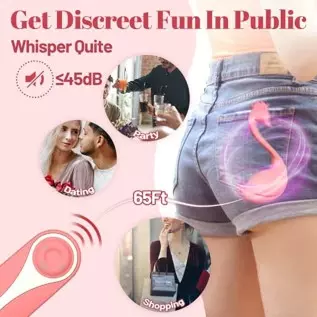Wearable Panty Vibrator with Remote Control, G Spot Egg Vibrator Clit Nipple Stimulator with 8 Vibrations, Swan Pink Vibrating B Wearable Panty Vibrator with Remote Control, G Spot Egg Vibrator Clit Nipple Stimulator with 8 Vibrations, Swan Pink Vibrating B