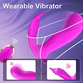 Wearable Vibrator for Women, Panty Vibrators Adult Sex Toys, 10 Vibration Modes Sex Toy G Spot Vibrators, Rechargeable & Water P Wearable Vibrator for Women, Panty Vibrators Adult Sex Toys, 10 Vibration Modes Sex Toy G Spot Vibrators, Rechargeable & Water P