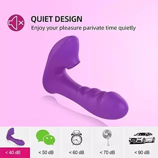 Portable 2 in 1 Sucking Licking and G Spot Vibrator Dildo Massager Toys for Women, Tongue Licking and 10 Vibration Modes, Clit S Portable 2 in 1 Sucking Licking and G Spot Vibrator Dildo Massager Toys for Women, Tongue Licking and 10 Vibration Modes, Clit S