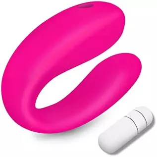 Clitoral and G-Spot Vibrator,Waterproof Couples Vibrator,Clitoris Stimulator,Ultra-Thin & Comfortable Couple Vibrator,Clitoral F