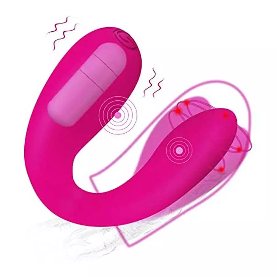 Clitoral and G-Spot Vibrator,Waterproof Couples Vibrator,Clitoris Stimulator,Ultra-Thin & Comfortable Couple Vibrator,Clitoral F