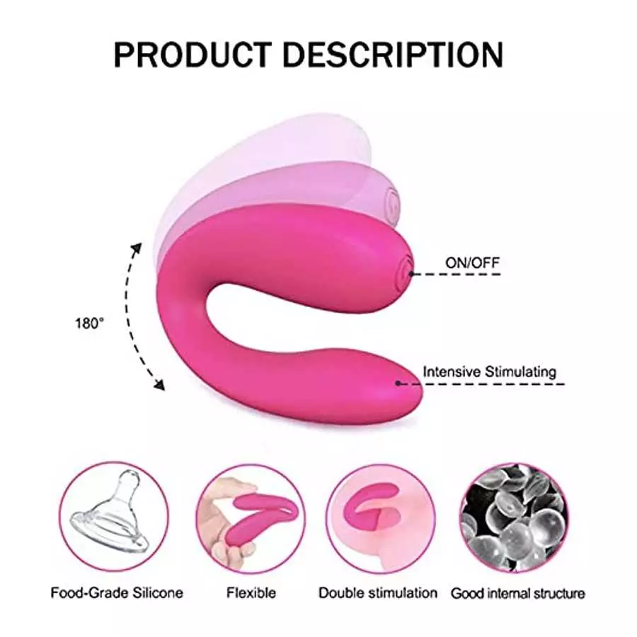 Clitoral and G-Spot Vibrator,Waterproof Couples Vibrator,Clitoris Stimulator,Ultra-Thin & Comfortable Couple Vibrator,Clitoral F