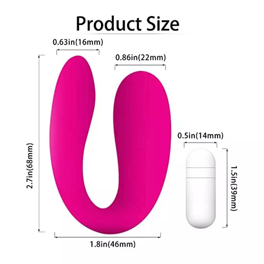 Clitoral and G-Spot Vibrator,Waterproof Couples Vibrator,Clitoris Stimulator,Ultra-Thin & Comfortable Couple Vibrator,Clitoral F