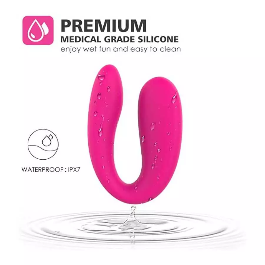 Clitoral and G-Spot Vibrator,Waterproof Couples Vibrator,Clitoris Stimulator,Ultra-Thin & Comfortable Couple Vibrator,Clitoral F
