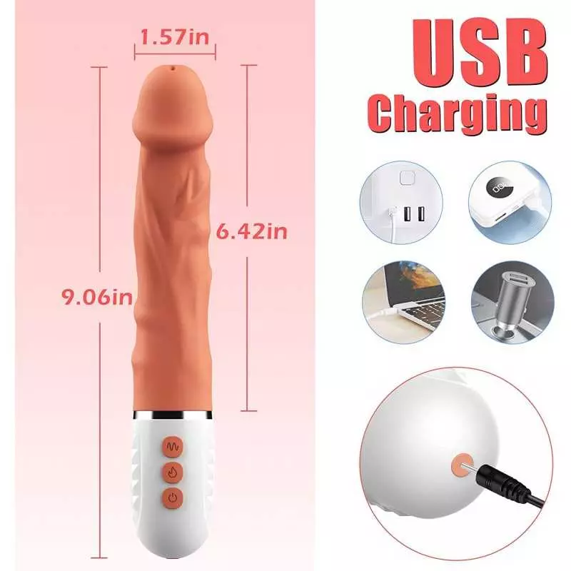 Realistic Dildo Vibrator, DANKIS G-spot Vibrator for Women's Sex, Dildos Adult Sex Toys with 10 Vibration Modes, Adult Pleasure 