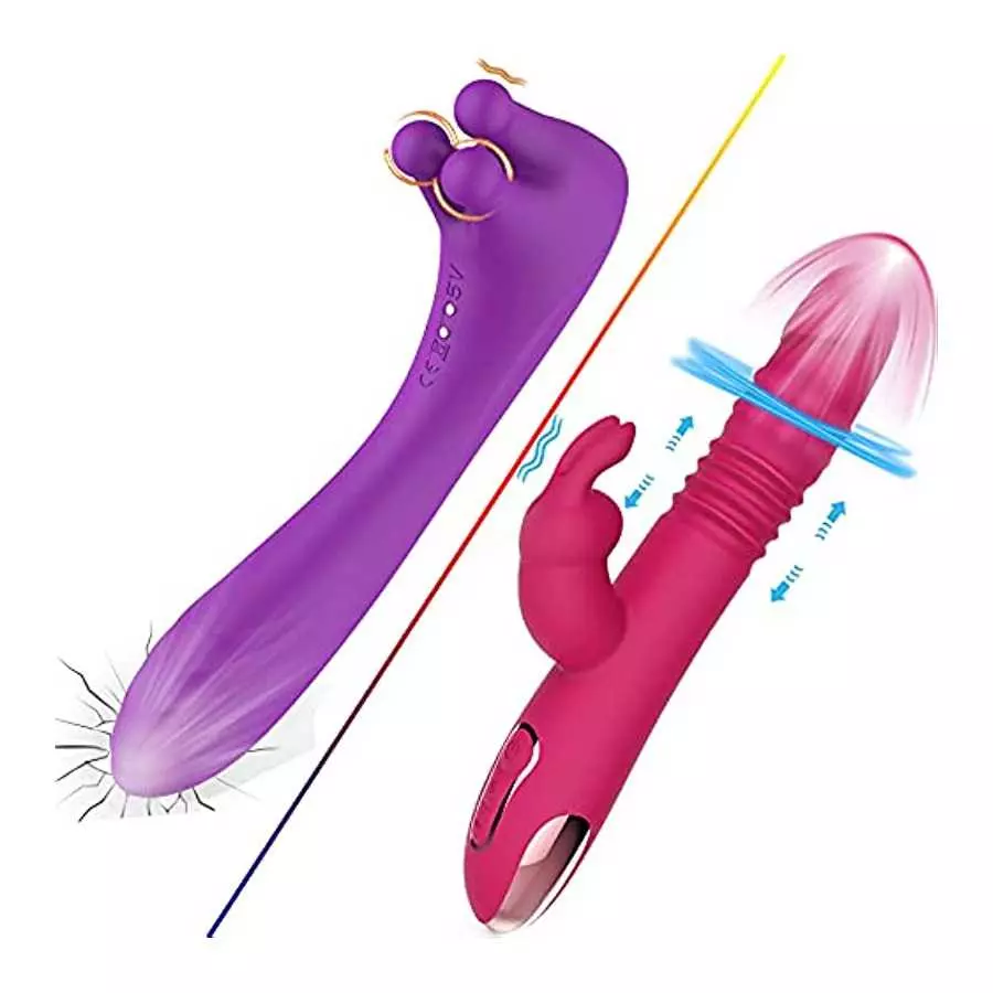 BOMBEX Thrusting Vibrator with Clitoral Vibrator with Trio of Fondling Nubs BOMBEX Thrusting Vibrator with Clitoral Vibrator with Trio of Fondling Nubs
