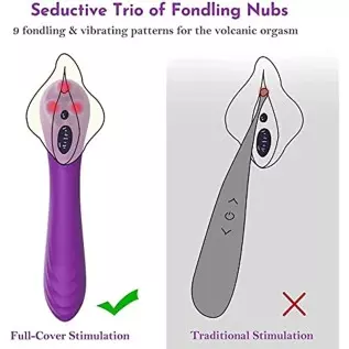 BOMBEX Thrusting Vibrator with Clitoral Vibrator with Trio of Fondling Nubs BOMBEX Thrusting Vibrator with Clitoral Vibrator with Trio of Fondling Nubs