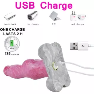 Realistic Squirting Dog Dildo 10 Vibration Modes 6.9 Inches Silicone Vibrating Dildos Big Knot Wireless Remote Control Sex Toy