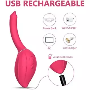 Inflating Vibrator Sex Toy IPX5 Waterproof Rechargeable Silicone Vibrating Massager with 7 Vibrating&Expand Modes for Vagina Anu