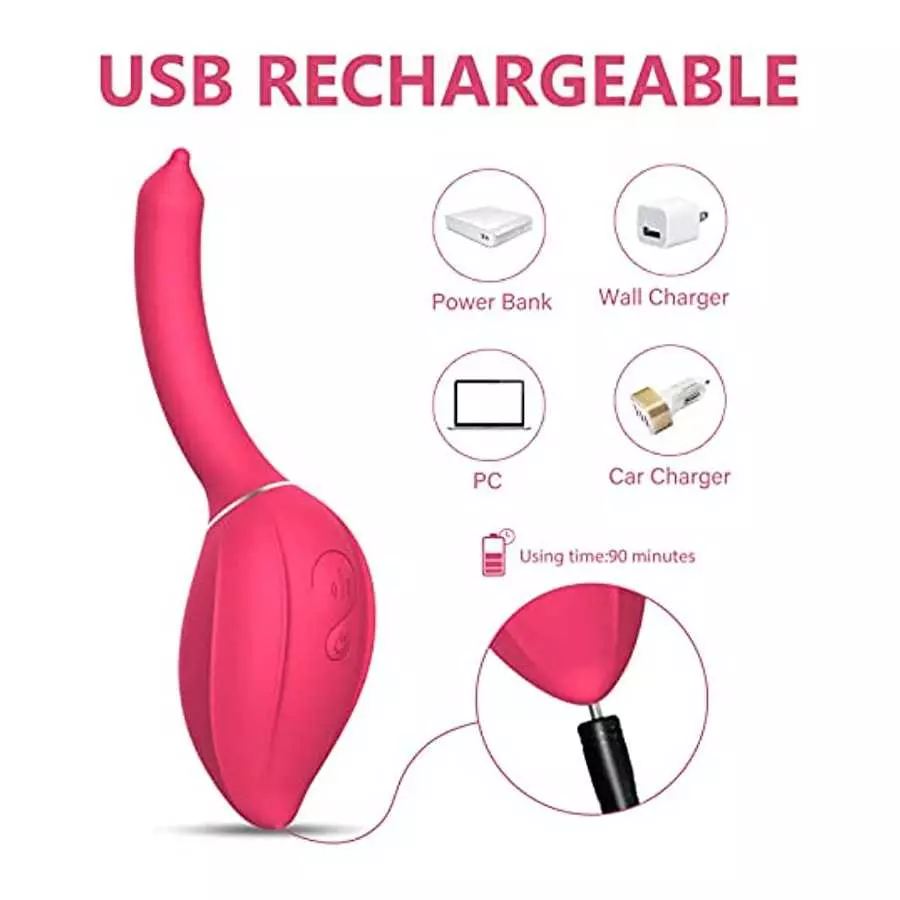 Inflating Vibrator Sex Toy IPX5 Waterproof Rechargeable Silicone Vibrating Massager with 7 Vibrating&Expand Modes for Vagina Anu