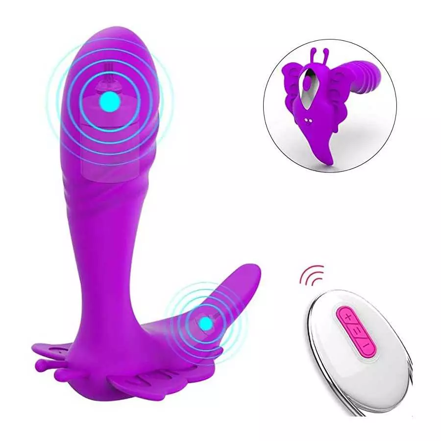 Vibrating Panties Butterfly Vibrator Clitoris G-Spot Wearable Stimulator Smart Remote Control Wiggling Flirting Dildo Masturbati