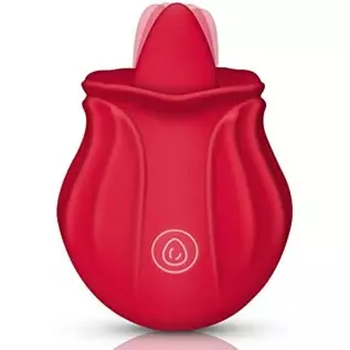 Rose Toy Vibrator for Woman, Rose Vibrator Clitoral One-Button Control 7 Lick-Vibrating Toys, Mini Rose Vibrator for Women Mastu