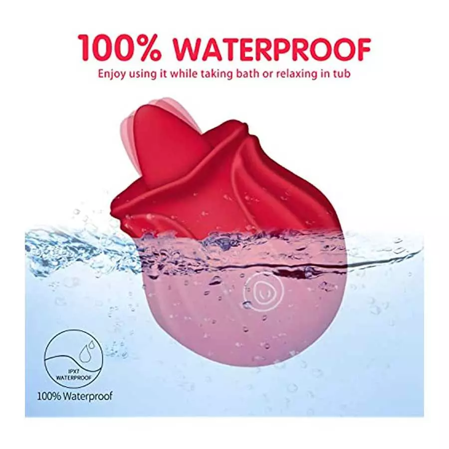 Rose Toy Vibrator for Woman, Rose Vibrator Clitoral One-Button Control 7 Lick-Vibrating Toys, Mini Rose Vibrator for Women Mastu