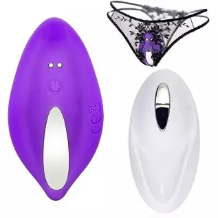 Vibrating Panty Massager with Remote Vibrator, Wearable G-spot Clit Panty Vibrator Butterfly Clit Vaginal Massager with Remote V