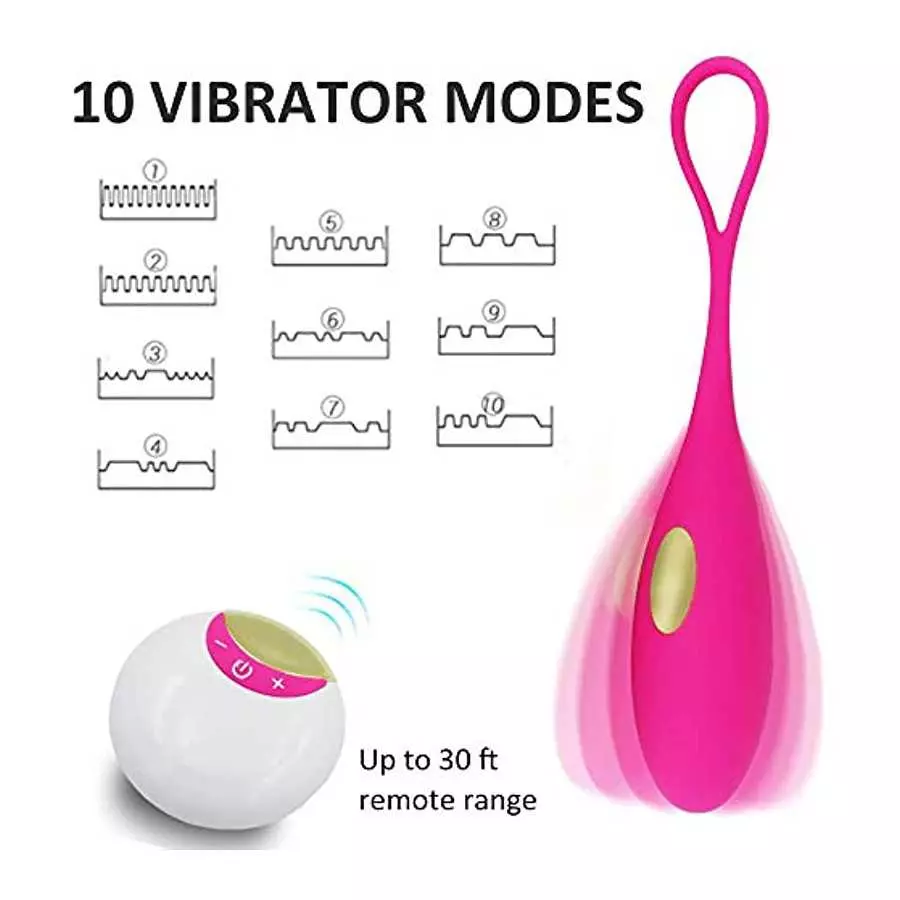 Vaginal Vibrator for Women, Flexible Silicone Wireless Vibrating Egg, Adult Sensory Toy with 10 Vibration Modes, Rechargeable We