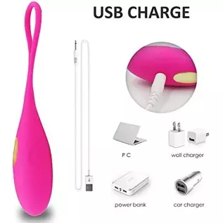 Vaginal Vibrator for Women, Flexible Silicone Wireless Vibrating Egg, Adult Sensory Toy with 10 Vibration Modes, Rechargeable We