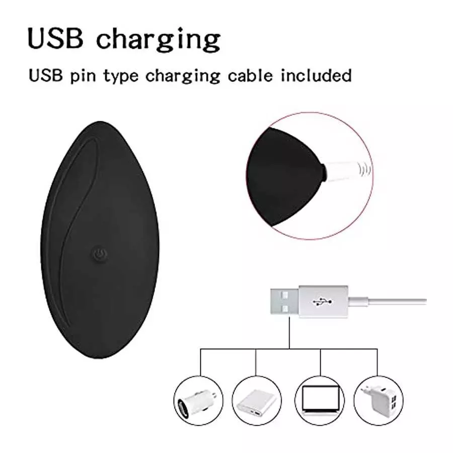 ECSTATIK Wearable Vibrator with Black Lace Panties - 5 Realistic Vibration Patterns & 5 Speeds | Cordless Remote Control Massage