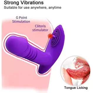 3 in 1 Wearable Panty Clit Dildo Sex Stimulator, 10 Vibration Modes Rechargeable Clit Vaginal Stimulator Wireless Remote Control 3 in 1 Wearable Panty Clit Dildo Sex Stimulator, 10 Vibration Modes Rechargeable Clit Vaginal Stimulator Wireless Remote Control