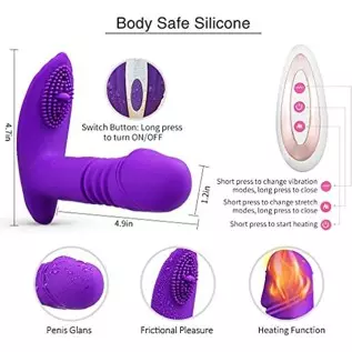 3 in 1 Wearable Panty Clit Dildo Sex Stimulator, 10 Vibration Modes Rechargeable Clit Vaginal Stimulator Wireless Remote Control 3 in 1 Wearable Panty Clit Dildo Sex Stimulator, 10 Vibration Modes Rechargeable Clit Vaginal Stimulator Wireless Remote Control