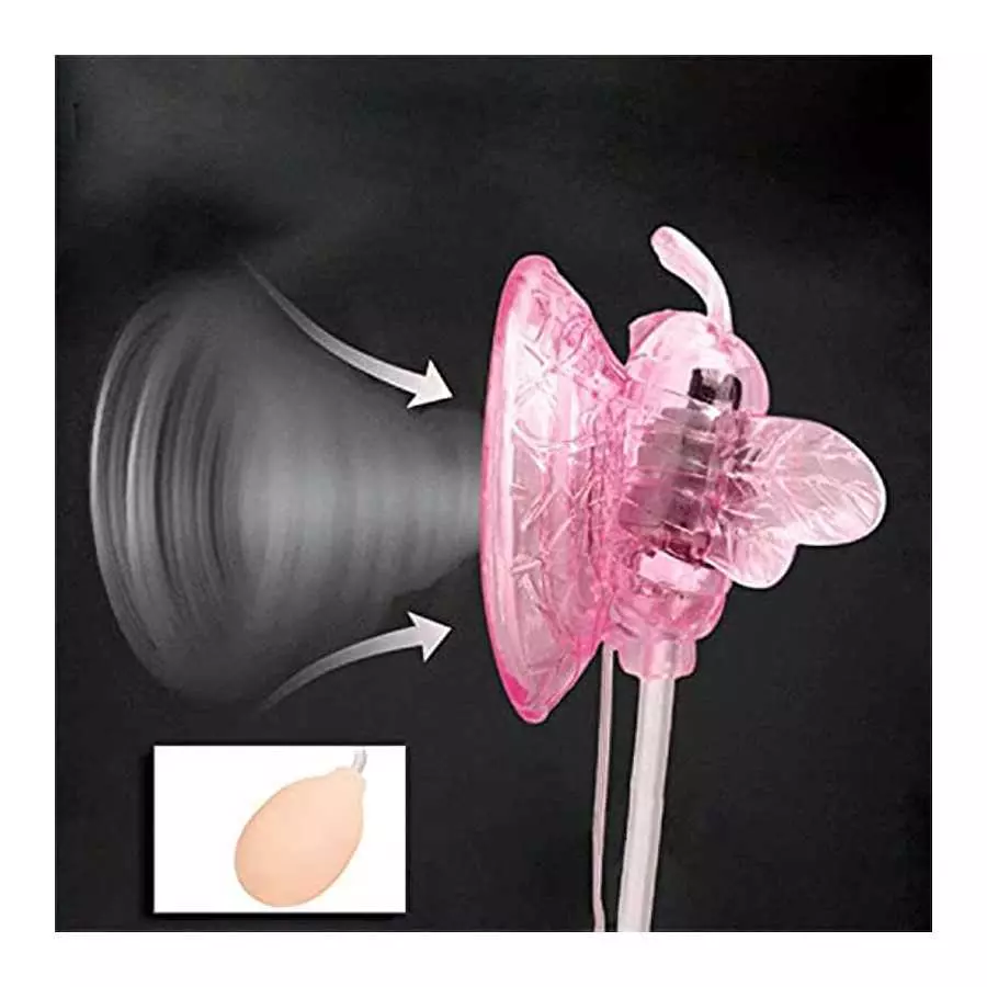 Remote Control Butterfly Electric Pump, Sucking Vibration Pump Multi-Speed Vibration Sucker Vibrator Adult Sex Toys for Women