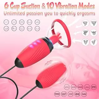 Tongue Sucking Licking Rose Vibrator Toy for Women, High-Frequency Rose Toy Clitoris Vibrator for Women