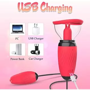 Tongue Sucking Licking Rose Vibrator Toy for Women, High-Frequency Rose Toy Clitoris Vibrator for Women