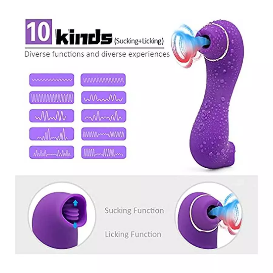 Adult Toys Vibrating Machine Silicone Vibrator Toys (Purple)