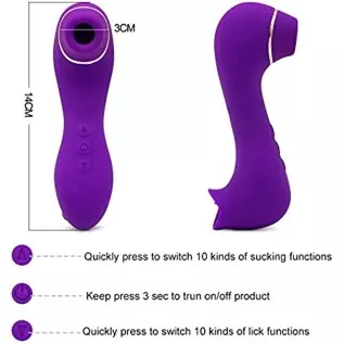 Adult Toys Vibrating Machine Silicone Vibrator Toys (Purple)