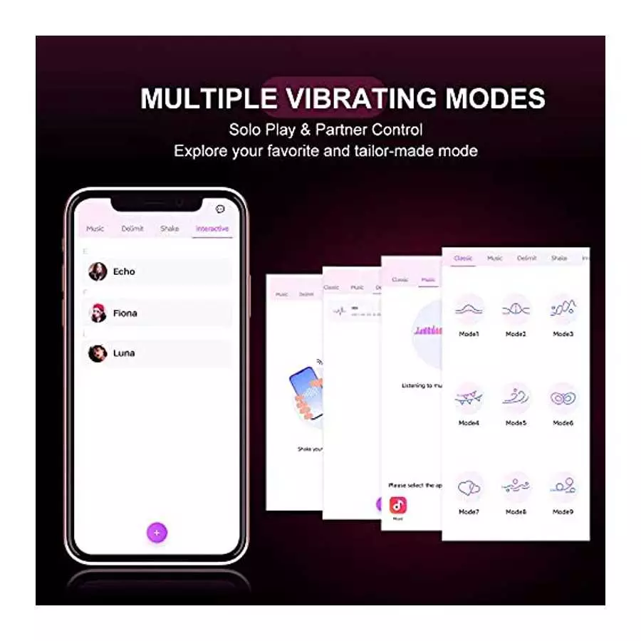 APP Remote Control Vibrating Panties, Long Distance Wearable Vibrator Ultra-Thin Remote Control Vibrator with 9 Vibration, Butte