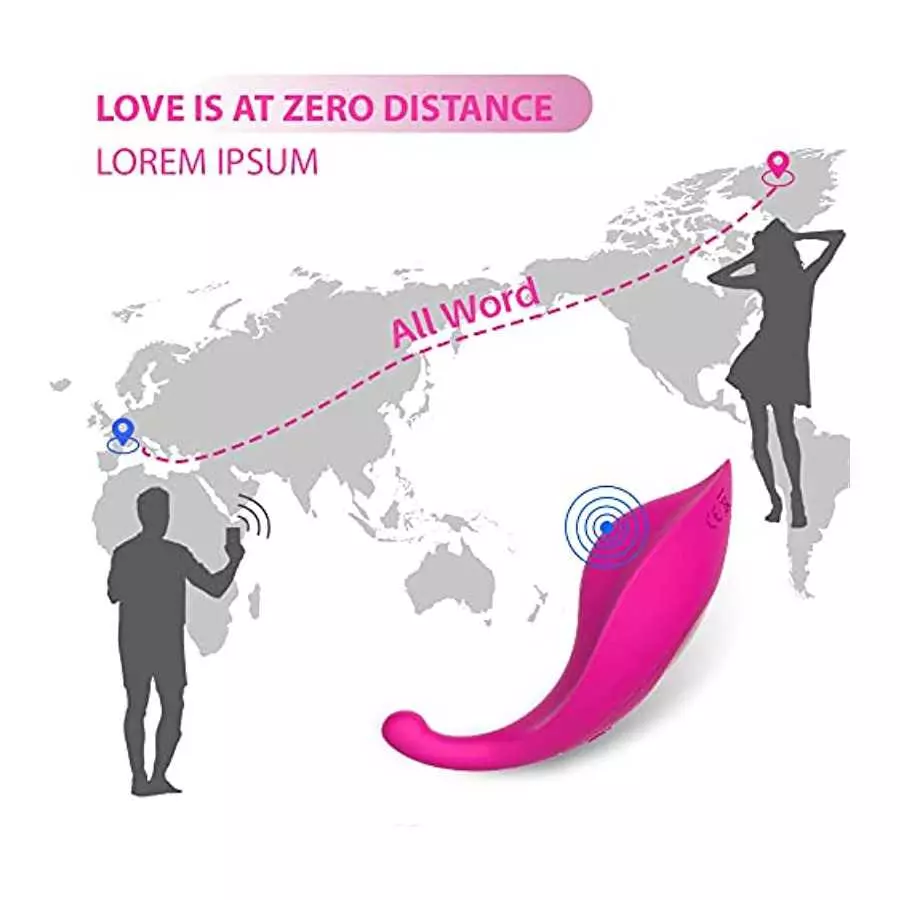 APP Remote Control Vibrating Panties, Long Distance Wearable Vibrator Ultra-Thin Remote Control Vibrator with 9 Vibration, Butte