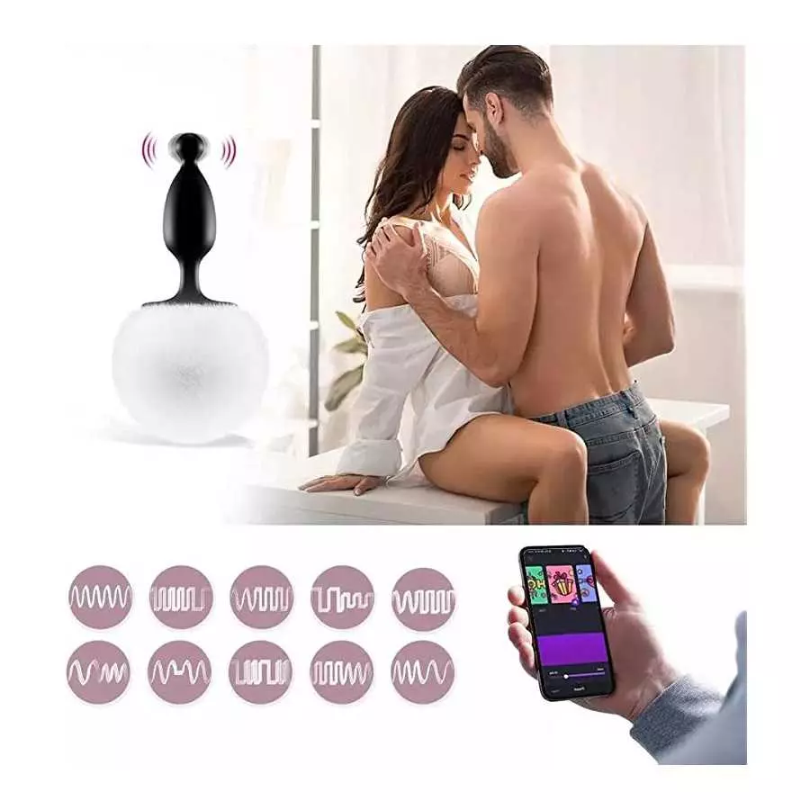 APP Controlled Soft Silicone Vibrator for Women , Sex Toy for Women, Anal Plug for Women, Prostate Massager for Men, Anal Dildo 