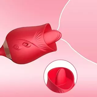Rose Toy for Women Vibrator,2-in-1 Rose Vibrator for Women with 10 Tongue Licking & 10 Thrusting Vibrator Dildo,G-Spot Vibrator Rose Toy for Women Vibrator,2-in-1 Rose Vibrator for Women with 10 Tongue Licking & 10 Thrusting Vibrator Dildo,G-Spot Vibrator
