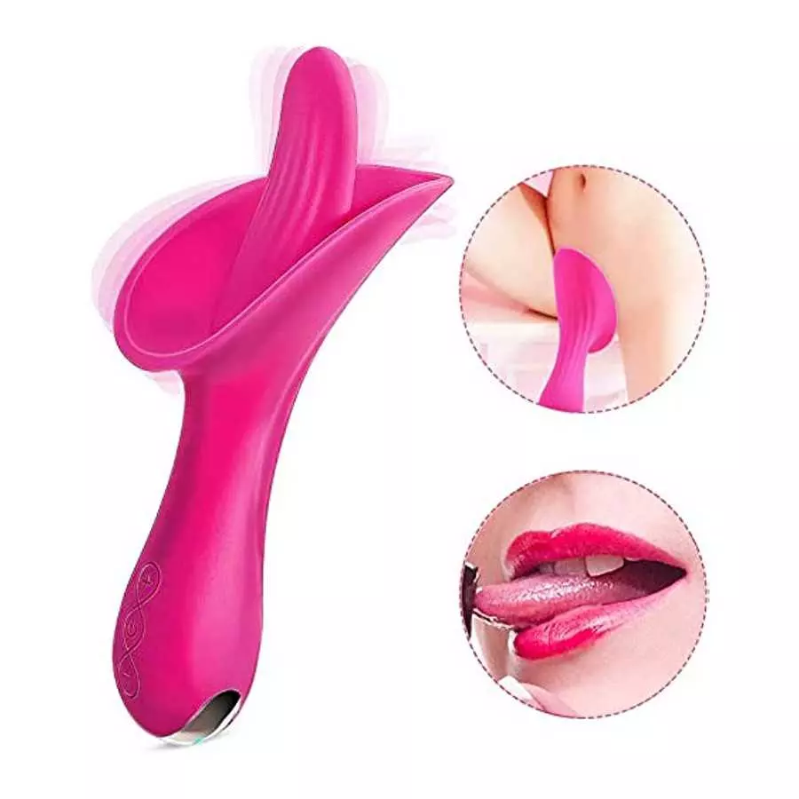 Vibrator with 9 Tapping Modes, Vibrating Personal Massager Rose Vibrator Sex Toys for Female Couples Adult Sex Toys & Games (Red