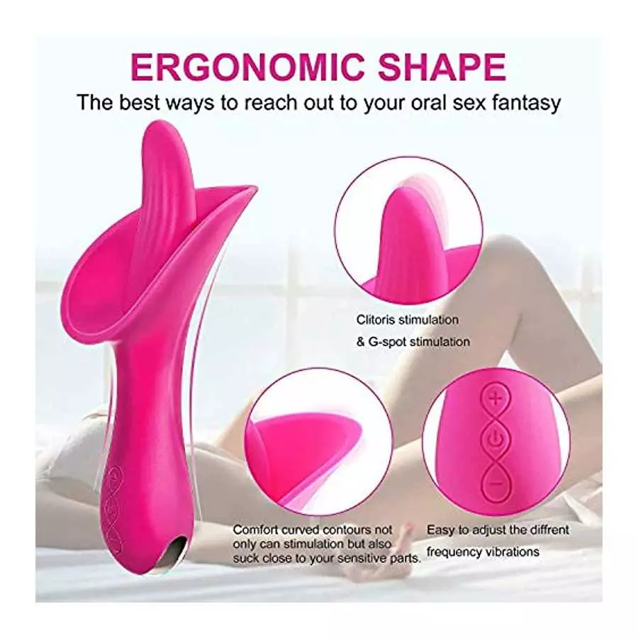 Vibrator with 9 Tapping Modes, Vibrating Personal Massager Rose Vibrator Sex Toys for Female Couples Adult Sex Toys & Games (Red