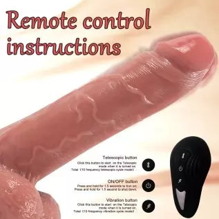 Thrusting Dildo Vibrator with 10 Vibration Mode,Silicone Realistic Dildo with Strong Suction Cup,Wireless Automatic Vibrating Di